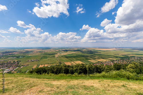 View of the Vojvodina plain from Vršac hill, Serbia.