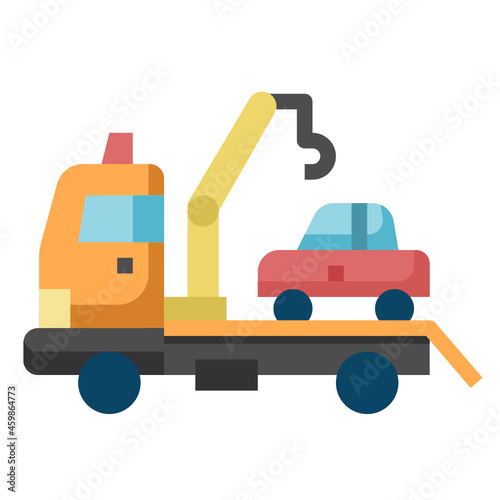 car towing line icon