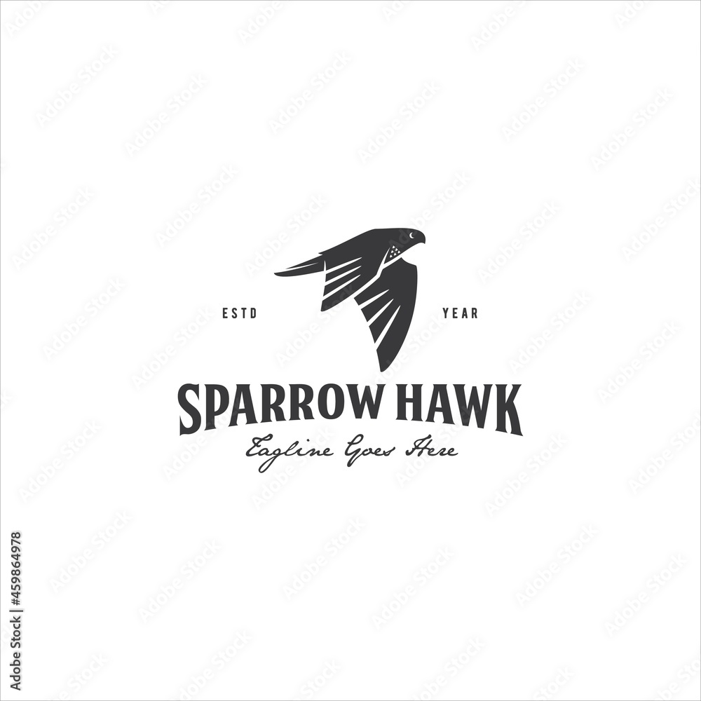 Sparrow Hawk Bird Logo Design Vector Image Sparrow Hawk Bird Logo Design Vector Image