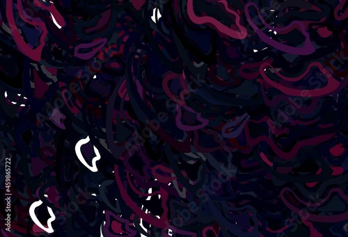 Dark Pink, Red vector texture with curved lines.