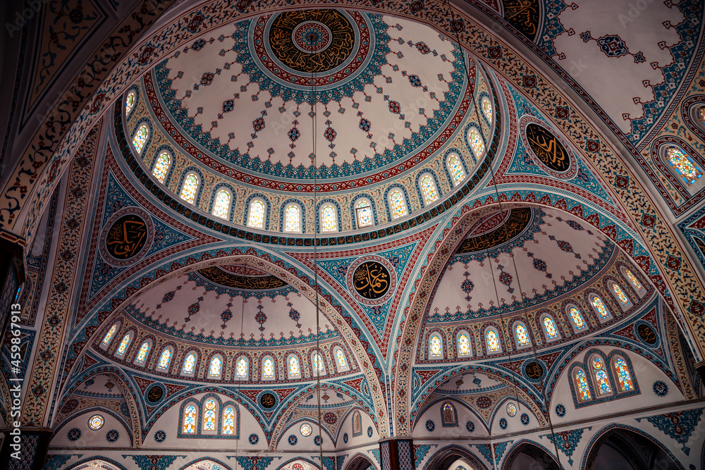 Side Turkey mosque inside patterns culture architecture
