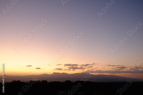 Sunrise sky and mountain