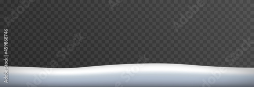 Vector drifts on isolated transparent background. Snow png, snowdrifts, winter, snow on the ground. Winter design element.