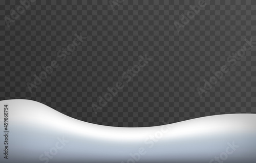 Vector drifts on isolated transparent background. Snow png, snowdrifts, winter, snow on the ground. Winter design element.