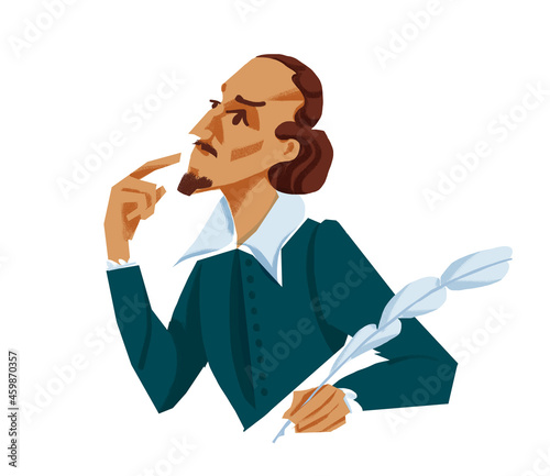 William Shakespeare colour illustration