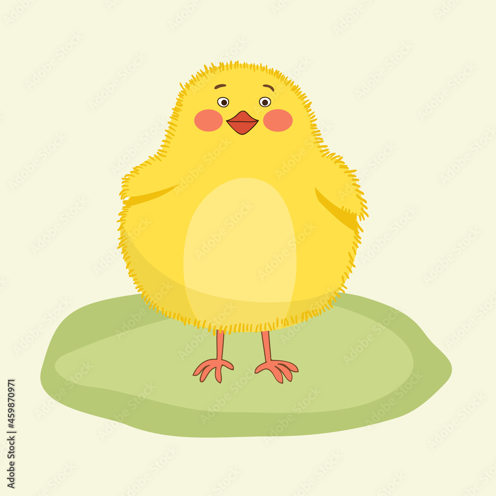 Little fluffy chicken. Vector illustration. Little fluffy chicken. Vector illustration.