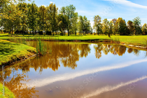 Picturesque shallow lake