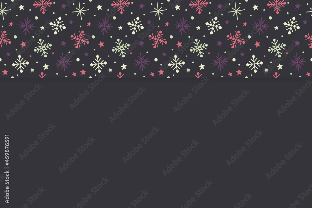 Concept of a Christmas background with snowflakes. Vector