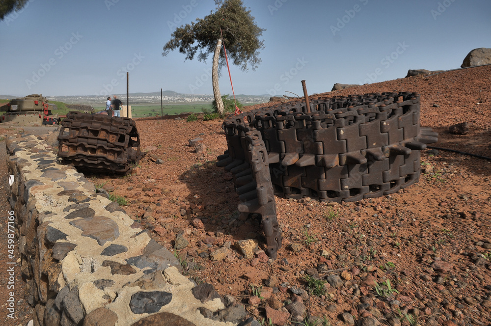 Part of Tank Memorial "Valley of Tears", after the Yom Kippur War of ...