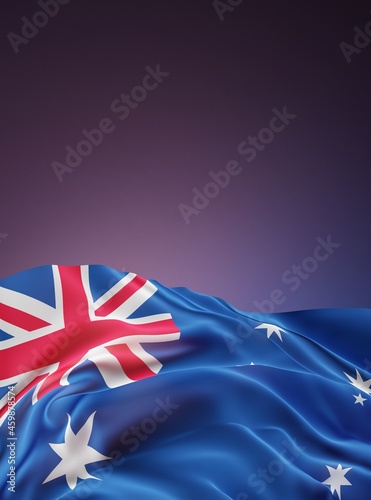 Abstract Australia Flag 3D Render (3D Artwork)