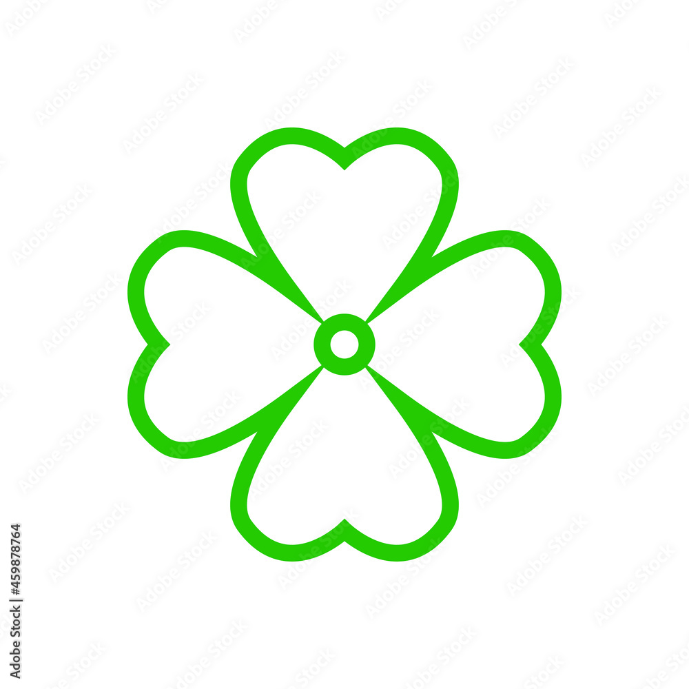 
Clover leaves icon vector. Saint  Patrick's Day illustration sign. leprechaun symbol or logo.

