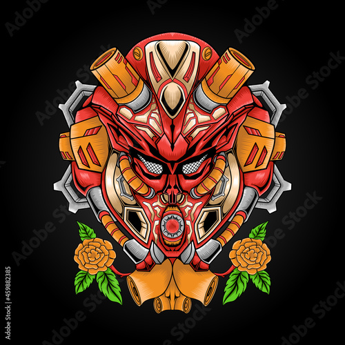 Transformer head mascot robot