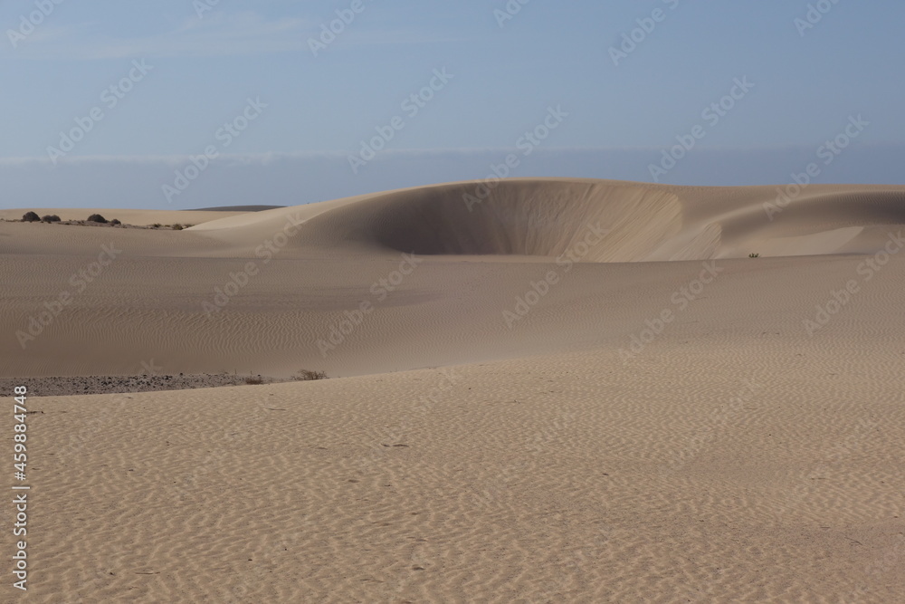 Beautiful sand patterns with low sun in the natural park in Corralejo on the enchanting island of Fuerteventura in the Canary Islands Spain Beautiful sand patterns with low sun in the natural park in Corralejo on the enchanting island of Fuerteventura in the Canary Islands Spain