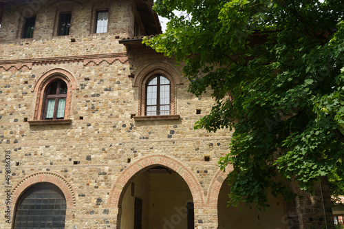 Historic village of Grazzano Visconti  Piacenza  in medieval style
