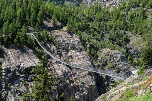 Aspi-Titter suspension bridge between Bellwald and Fieschertal