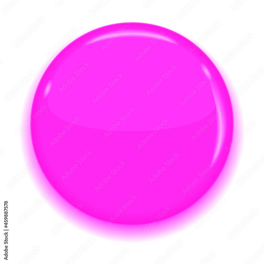 Pink web button isolated on a white background. 3d illustration