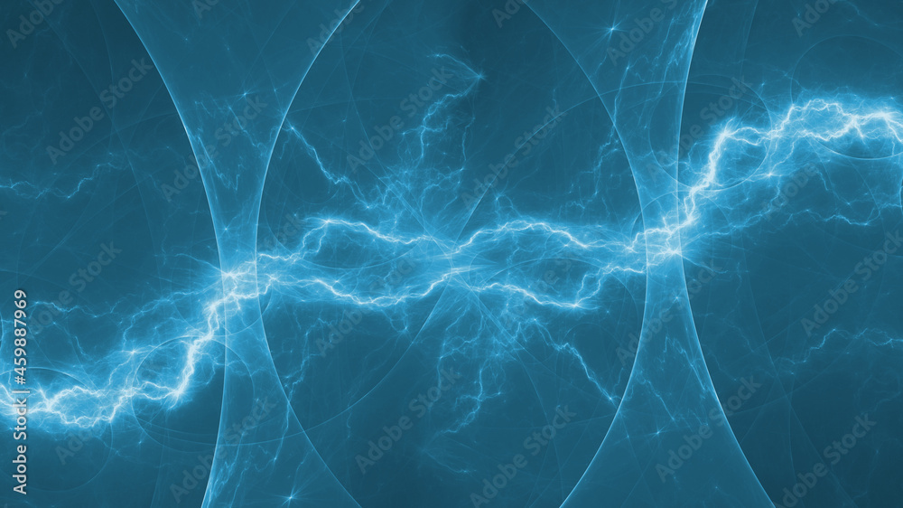 Cold blue plasma lightning, abstract energy and electricity background Cold blue plasma lightning, abstract energy and electricity background