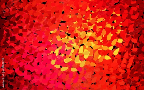 Dark Red, Yellow vector texture with abstract forms.