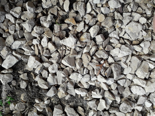 Wall texture small gray stones background
