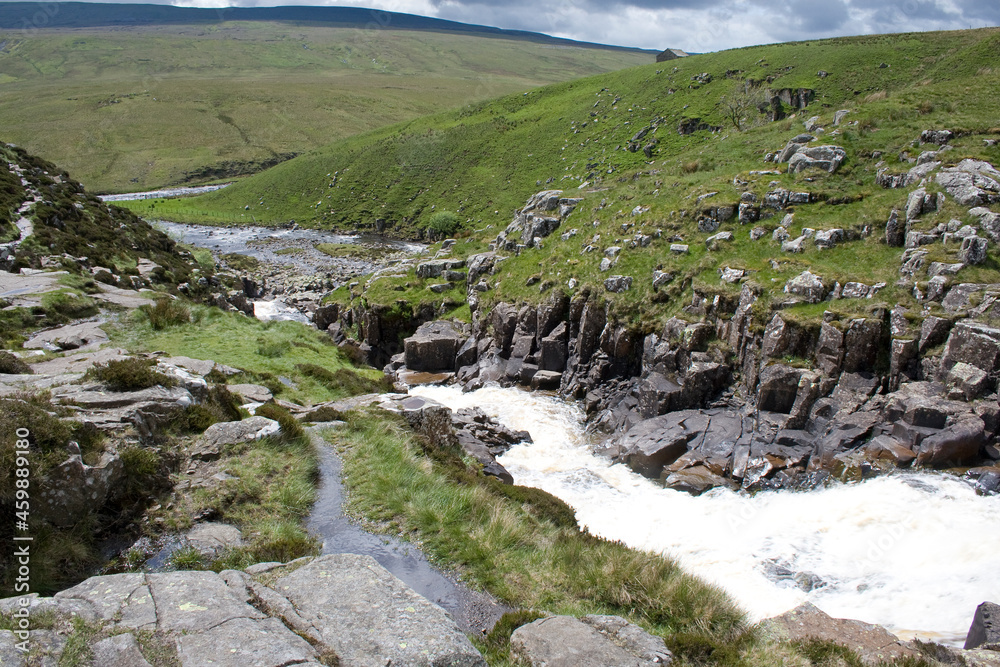 View from the Pennine Way at the top of Cauldron Snout, a waterfall in Teesdale View from the Pennine Way at the top of Cauldron Snout, a waterfall in Teesdale