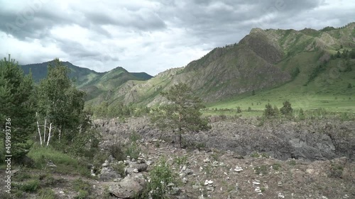 the nature of the Altai mountains in the summer periud