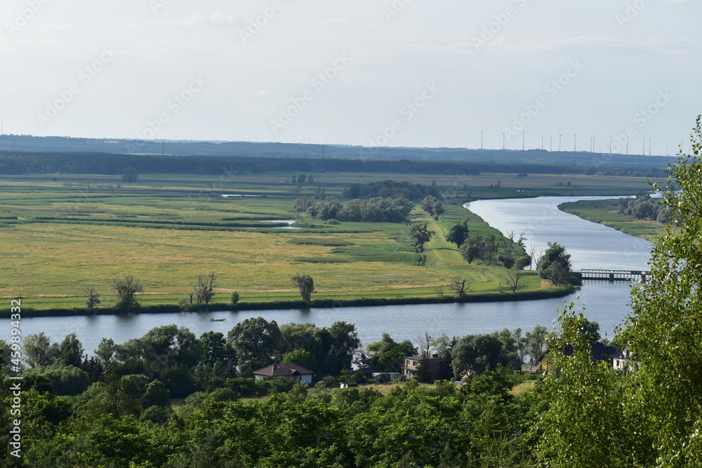 Fototapeta premium Rzeka Odra widok z Widuchowej