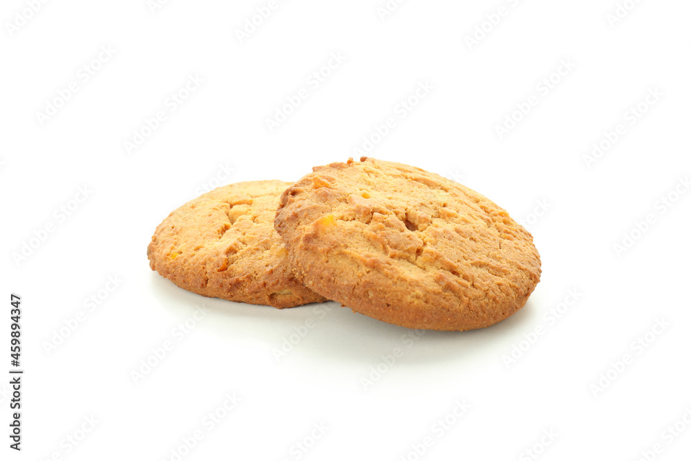 Tasty pumpkin cookies isolated on white background Tasty pumpkin cookies isolated on white background