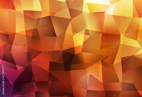 Dark Orange vector abstract polygonal pattern.
