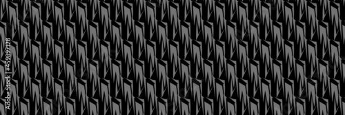 Fototapeta Naklejka Na Ścianę i Meble -  Abstract background pattern with geometric elements on black background. Seamless pattern, texture. Vector image