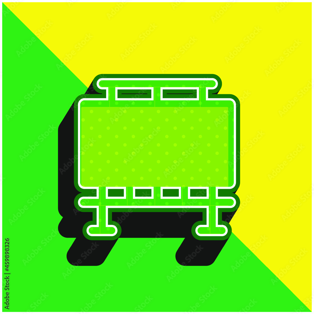Billboard Green and yellow modern 3d vector icon logo Billboard Green and yellow modern 3d vector icon logo