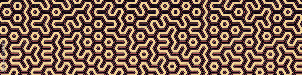 Colour Hexagon Tile Connection art background design illustration