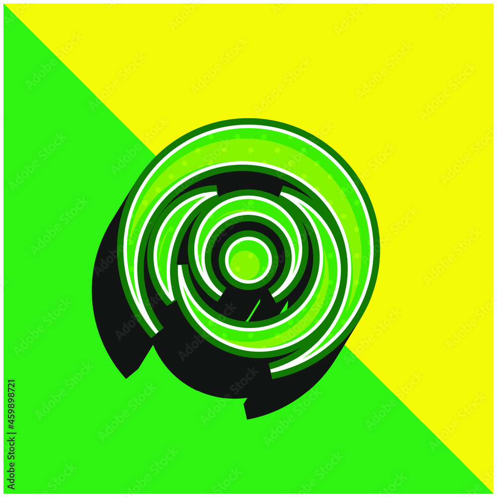 Black Hole Green and yellow modern 3d vector icon logo Black Hole Green and yellow modern 3d vector icon logo