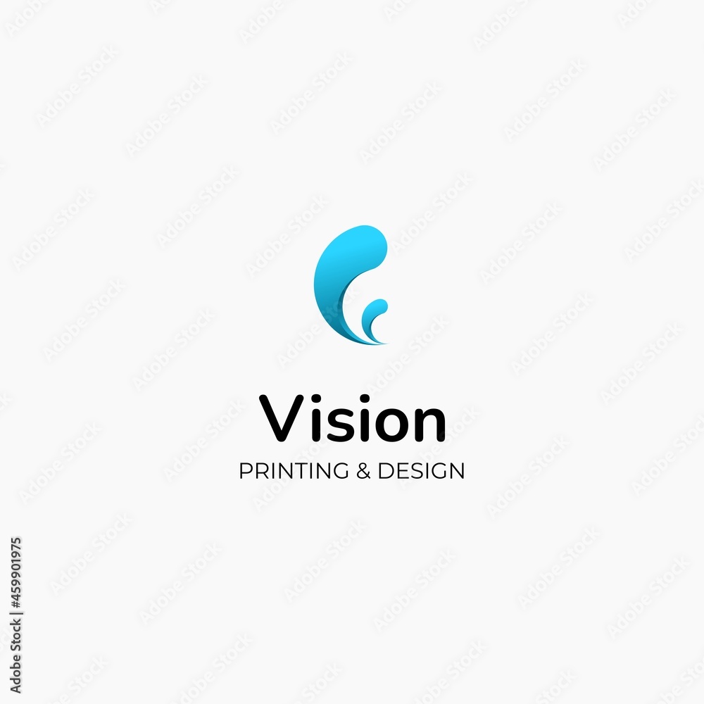 letter V abstract logo design + ink letter V abstract logo design + ink