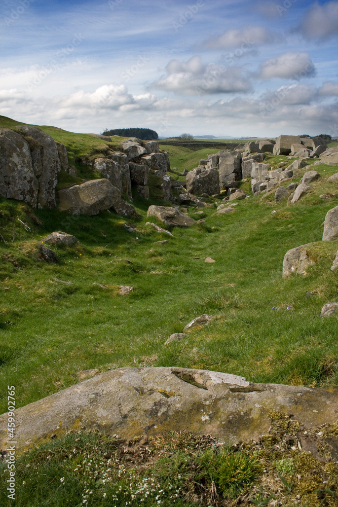Limestone Corner on Hadrian's Wall, Northumberland, UK