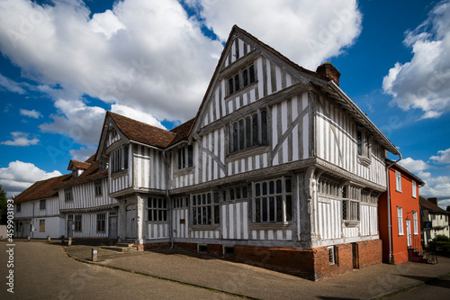 Timbered medieval architecture in Suffolk town of Lavenham