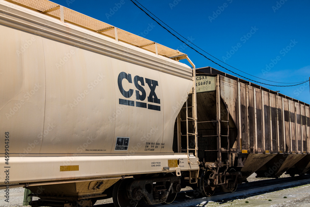 CSX Locomotive Train. CSX operates a Class I railroad in the US. Stock ...