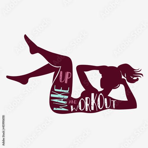 Typography design with silhouette of woman.
