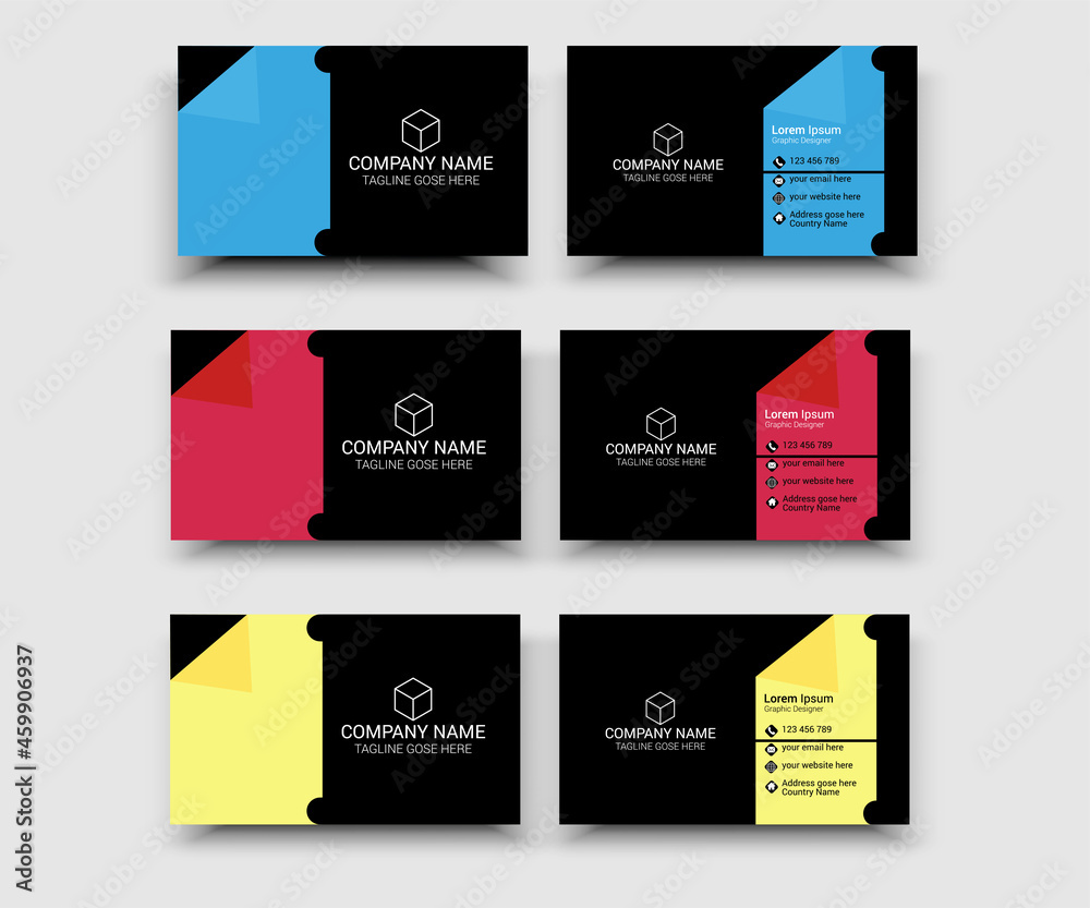 business card. Clean Dark Business Card. modern Design