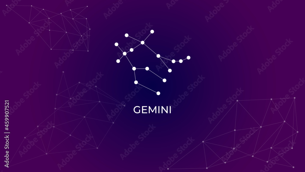 Gemini Constellation Abstract Background Gemini Constellation Abstract Background