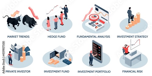 Investment Isometric Concept