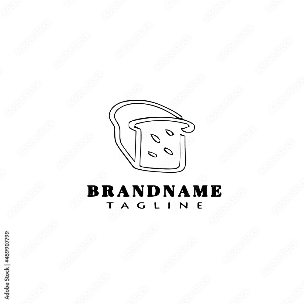 unique bread logo icon design template black isolated vector unique bread logo icon design template black isolated vector