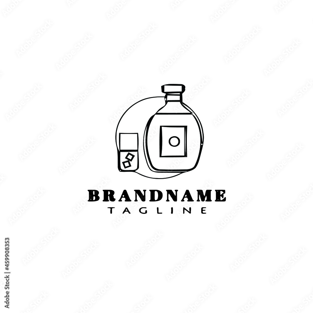 beer bottle cartoon logo icon design template black isolated vector beer bottle cartoon logo icon design template black isolated vector