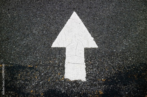 arrow on asphalt
