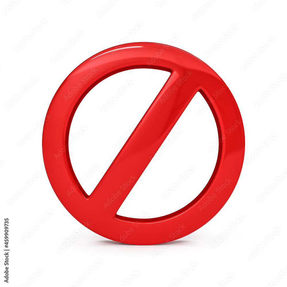 Red prohibited sign or not allowed ban warning danger no symbol risk safety caution and forbidden stop icon isolated on white background with attention forbid illustration 3d graphic alert design. Red prohibited sign or not allowed ban warning danger no symbol risk safety caution and forbidden stop icon isolated on white background with attention forbid illustration 3d graphic alert design.