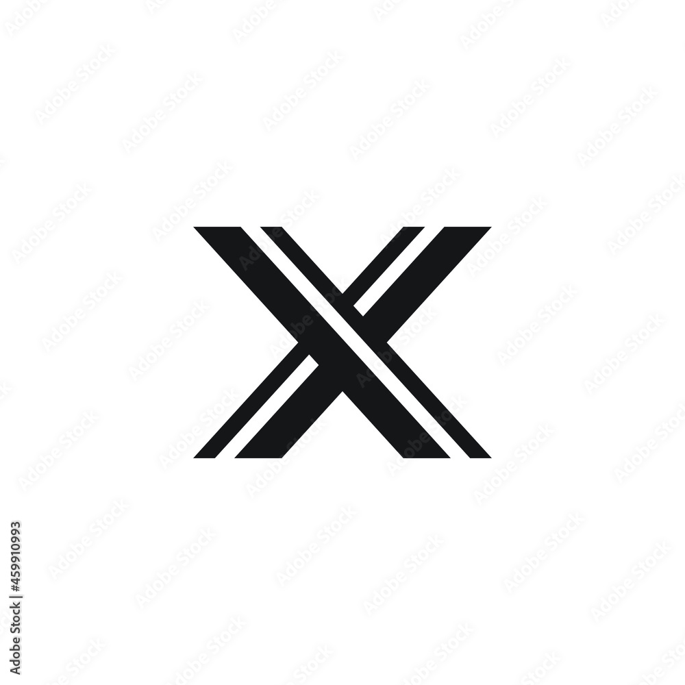 X black logo illustration.