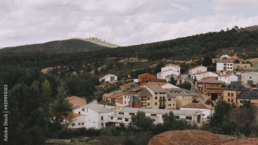 Small Spanish village in the mountains of the Alto Tajo National Park.