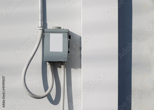 electrical safety switch box on isolate background.main electrical switching control. 