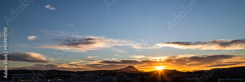the Sainte Victoire mountain in the light of an autumn morning