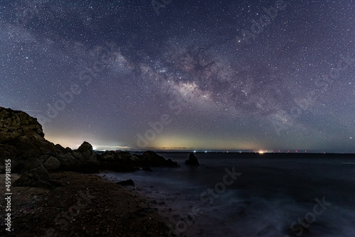 The starry sky by the sea and the Milky way © chen