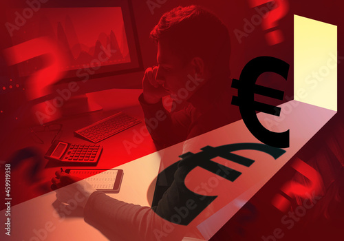 Financial analyst in red li...